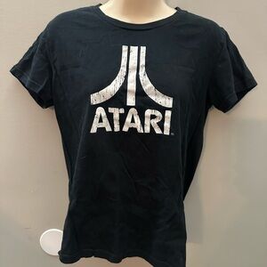 Atari Gaming Black T-Shirt Casual Retro 80’s Womens Large